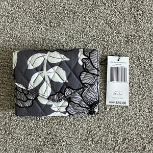 Vera Bradley RFID Blocking Mini‎ Tri-Fold Trifold Wallet Moon Shadow Meadow